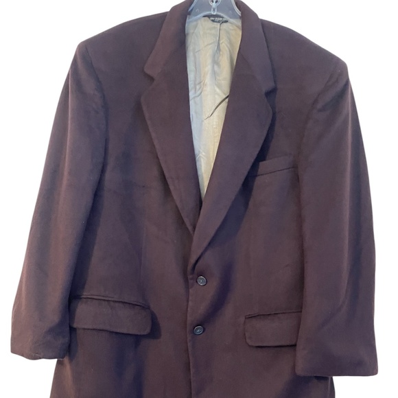 Vintage Men's PBM Pincus Brothers Maxwell 100% Cashmere Burgundy Jacket Blazer - Picture 4 of 13